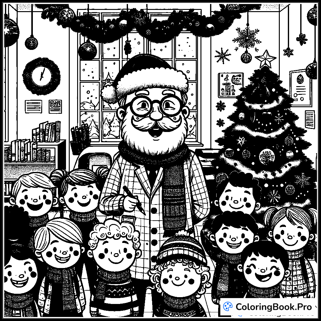 A short teacher with glasses...